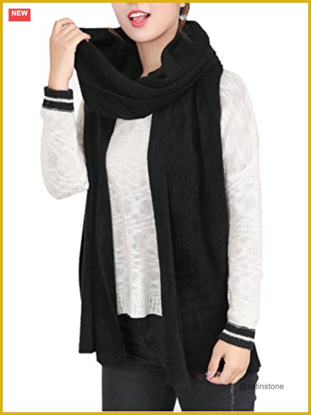 Warm Long Shawl Winter Scarf Faux Wool Spinning Medium